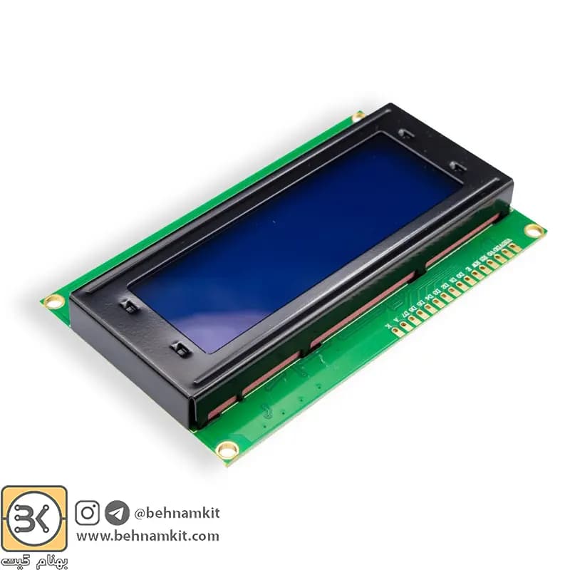 نمایشگر کاراکتری ۲۰×4 با بک لایت آبی LCD 4×20