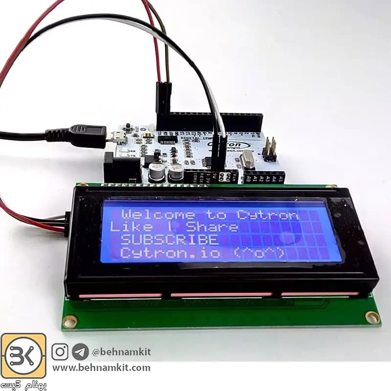 نمایشگر کاراکتری ۲۰×4 با بک لایت آبی LCD 4×20 — تصویر ۲