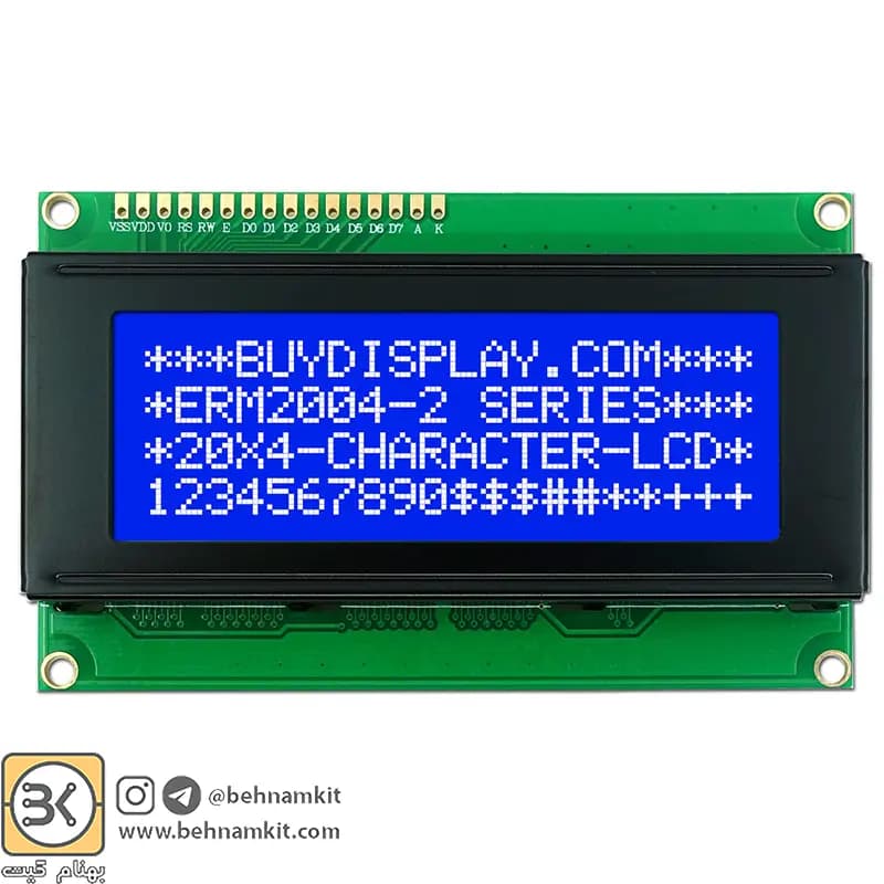 نمایشگر کاراکتری ۲۰×4 با بک لایت آبی LCD 4×20 — تصویر ۳