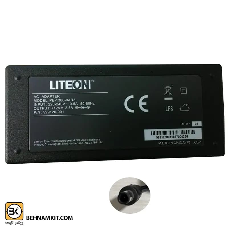 آداپتور سوئیچینگ DC 12V 2.5A برند LITE-ON PE-1300-9AR3 — تصویر ۳