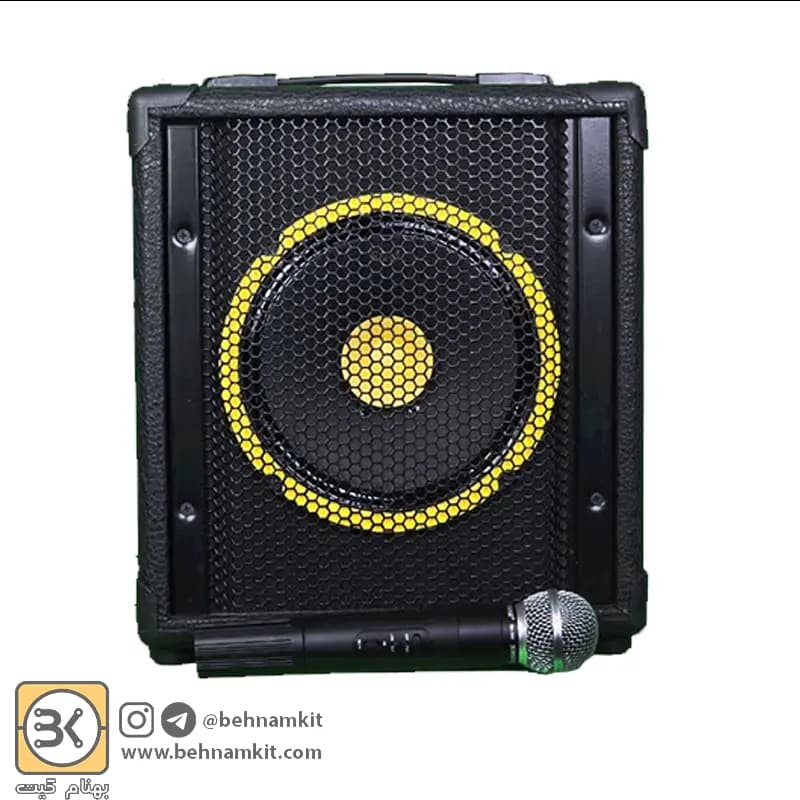 اکو همراه پرتابل JBL 200 شارژی + میکرفون بیسم — تصویر ۳