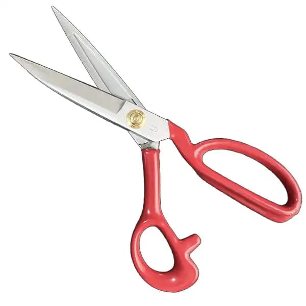 قیچی برش سایز 9 PIN (پین) دسته قرمز تیغه سفید — تصویر ۲