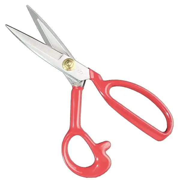 قیچی برش سایز 8 PIN (پین) دسته قرمز تیغه سفید — تصویر ۲