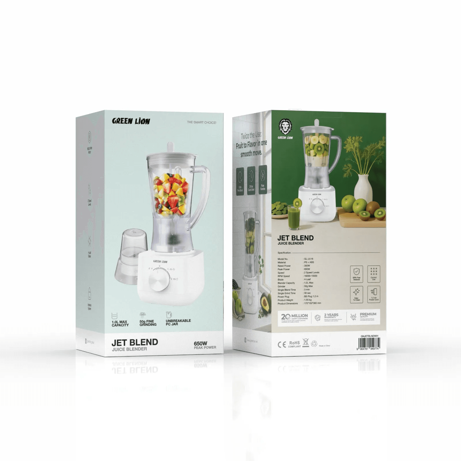 مخلوط‌کن قدرتمند گرین لاین مدل Jet Blend با توان ۶۵۰ وات — تصویر ۲