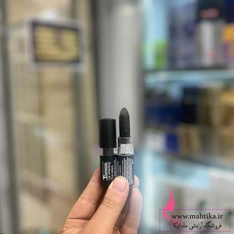 خرید عمده رژ لب جامد رنگ مشکی — تصویر ۳
