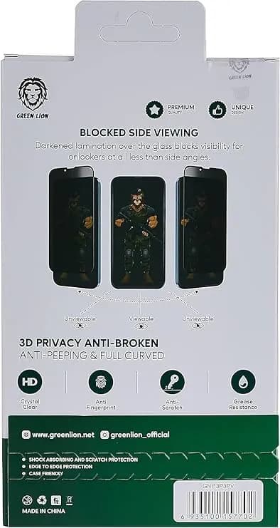 محافظ صفحه حریم خصوصی 3D iPhone 13 Pro Max/14 Plus مدل 3D Pet Privacy گرین لاین — تصویر ۲