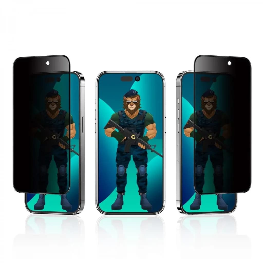 محافظ صفحه حریم خصوصی 3D iPhone 13 Pro Max/14 Plus مدل 3D Pet Privacy گرین لاین — تصویر ۳