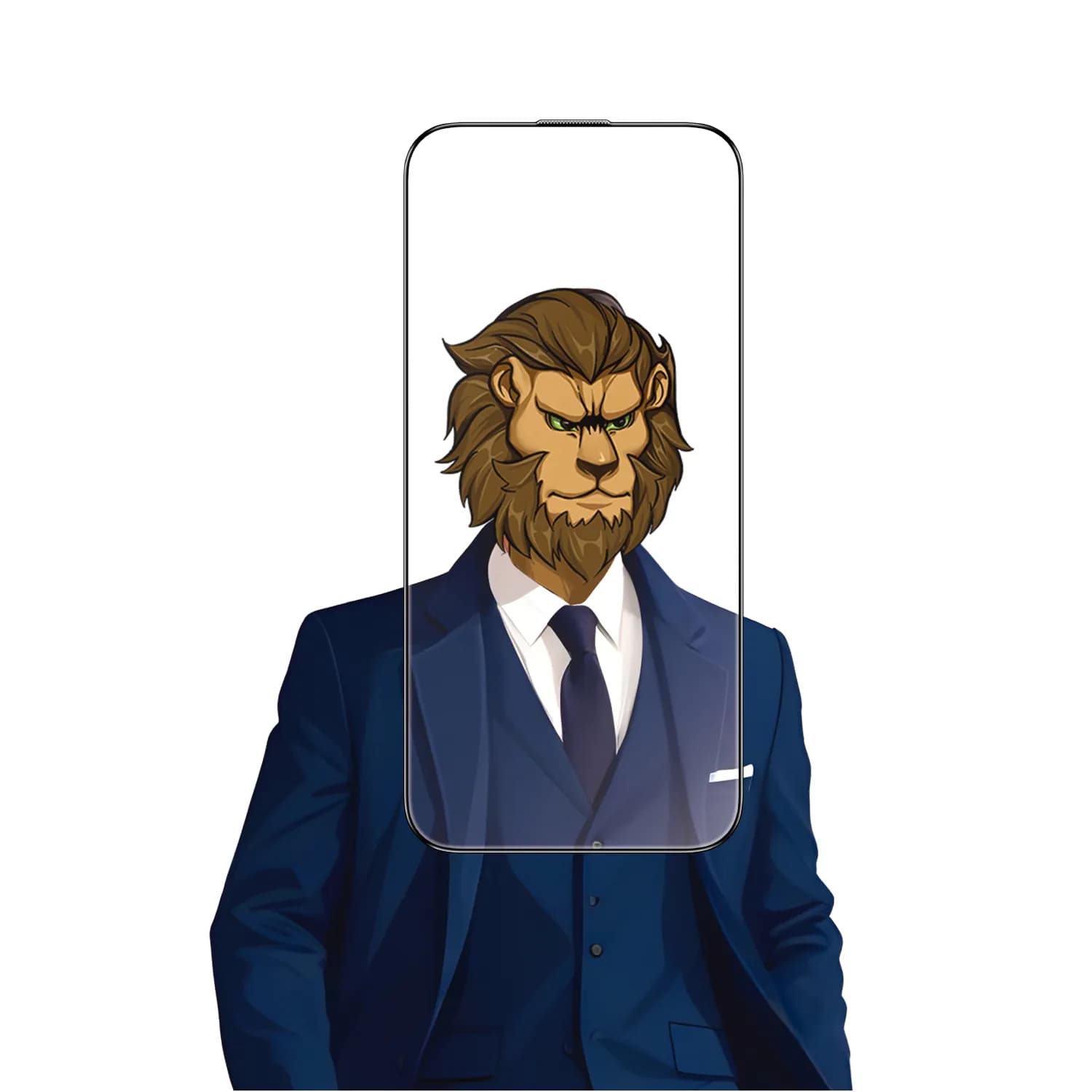 گلس iPhone 16 مدل Sir Louis 3D Curved گرین لاین