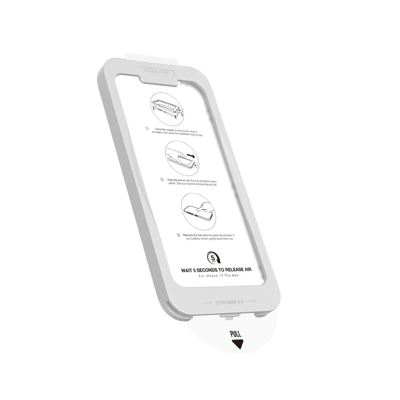 محافظ صفحه نمایش شفاف iPhone 17 Pro Max مدل Picasso 3D Glass گرین لاین