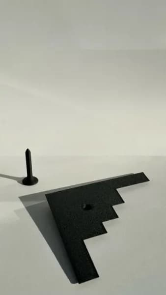 ماکت بمب‌افکن B-2 با پایه قابل تنظیم | خدمات چاپ سه بعدی سفارشی — تصویر ۷