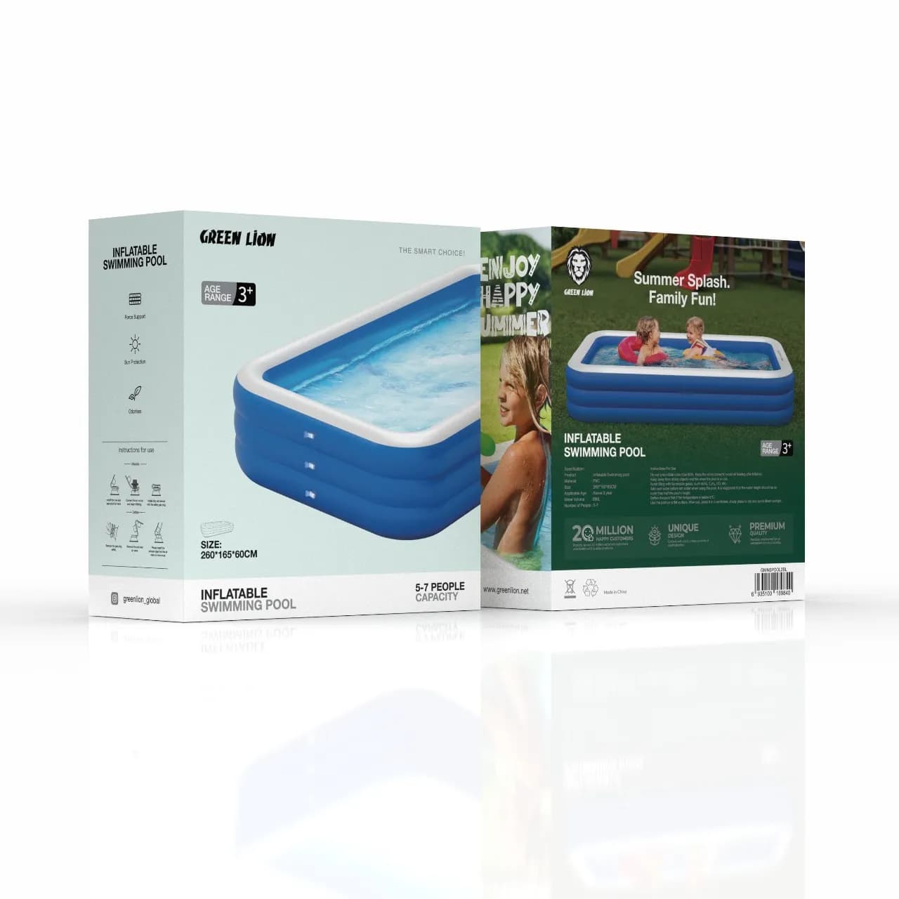استخر بادی آبی Inflatable Swimming Pool مدل Sun Protection گرین لاین — تصویر ۲