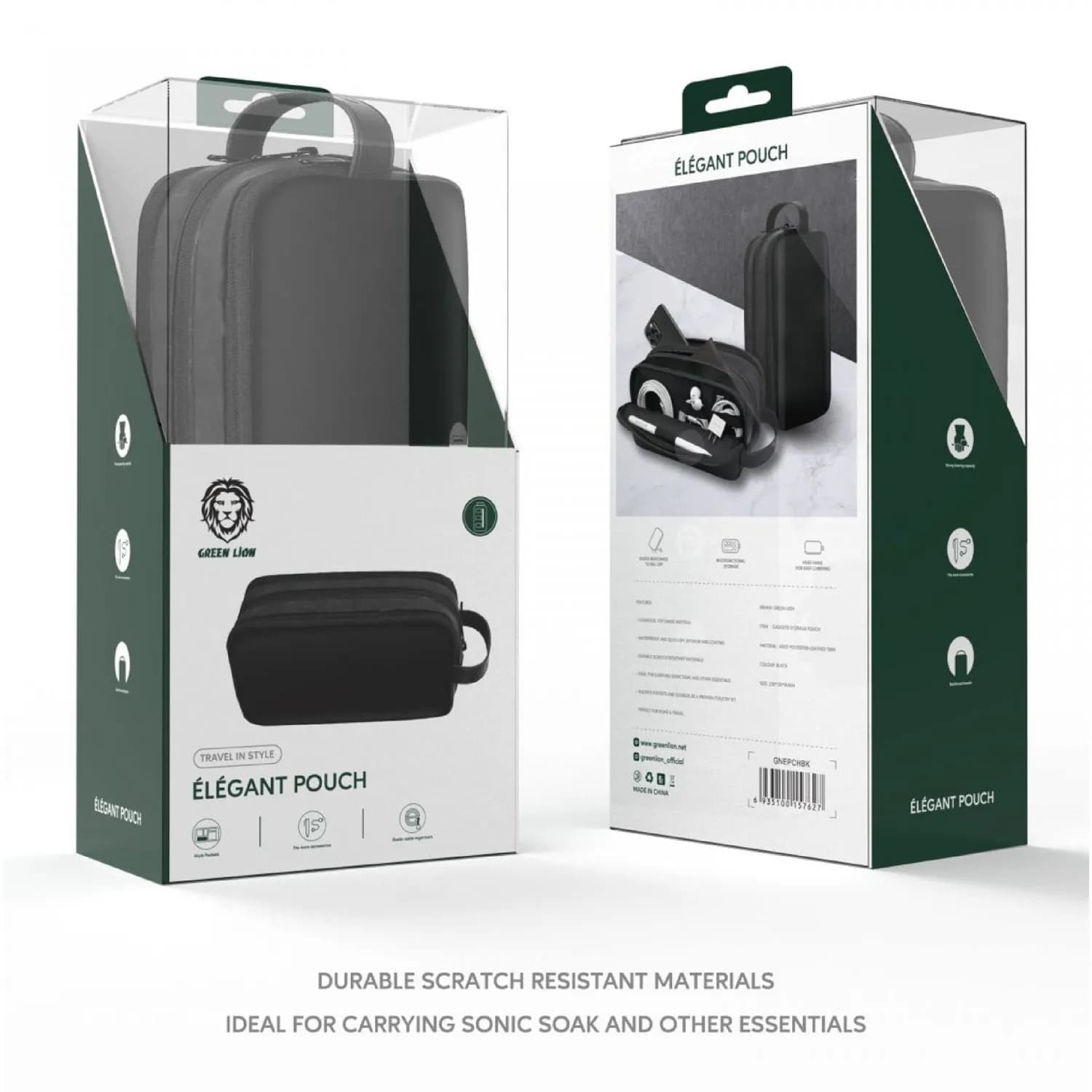 کیف ارگانایزر الگانس مدل Elegant Pouch گرین لاین – مشکی — تصویر ۳