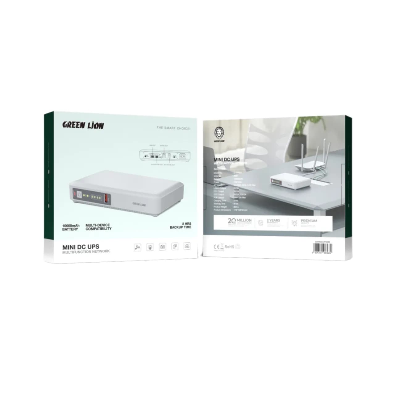 منبع تغذیه اضطراری کوچک سفید مدل Mini DC UPS گرین لاین — تصویر ۳