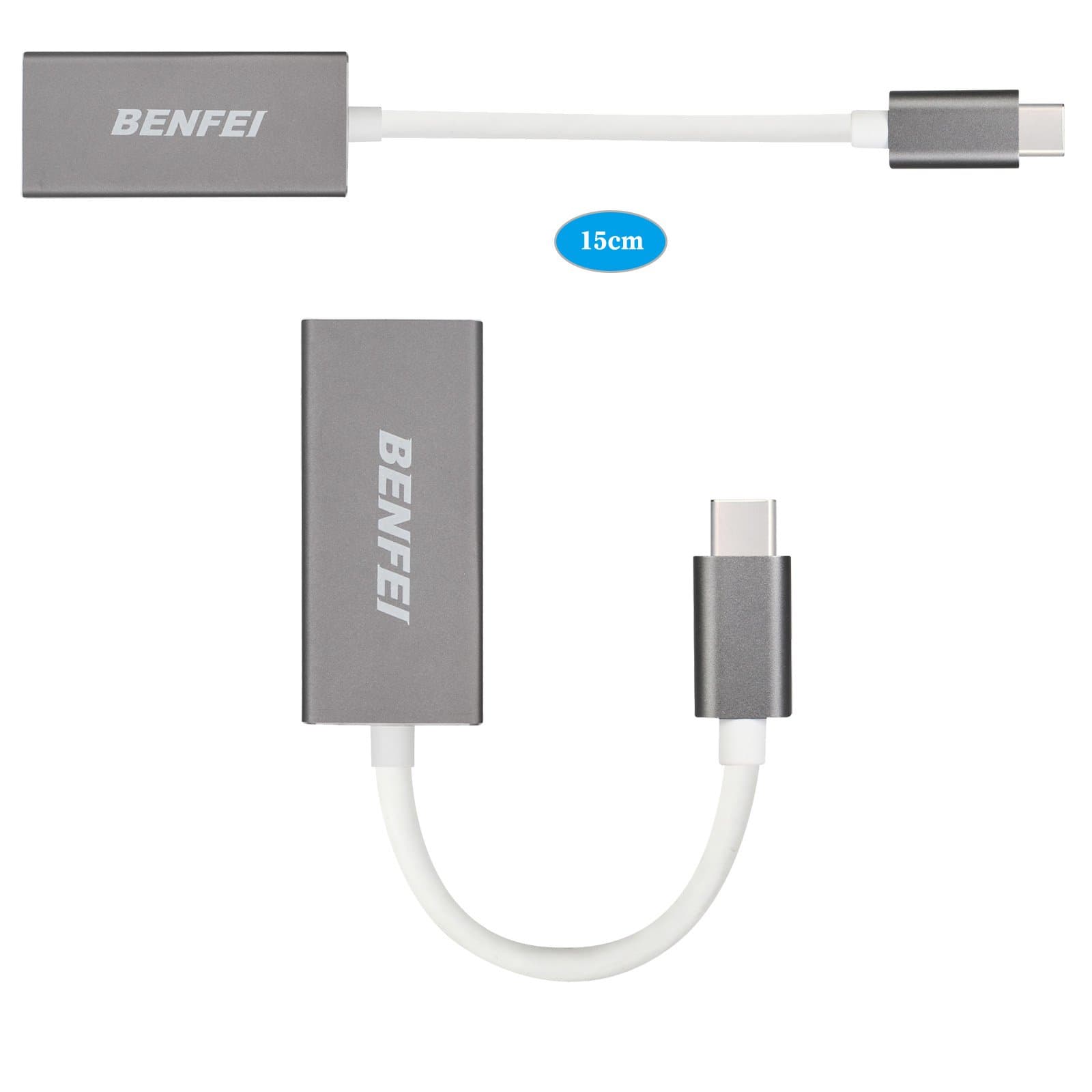 تبدیل usb c به مینی دیسپلی،پشتیبانی از 4k برند benfei — تصویر ۲