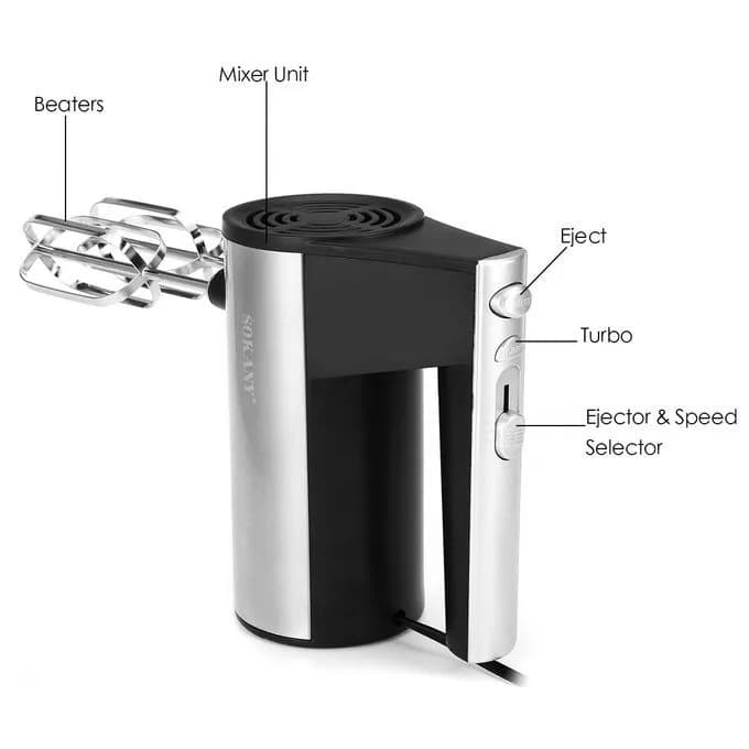 میکسر دستی sokany hand mixer cx-6619 — تصویر ۴