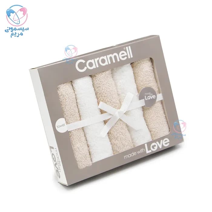 دستمال دست و صورت حوله ای 5 عددی کارامل 9605 Caramell — تصویر ۵