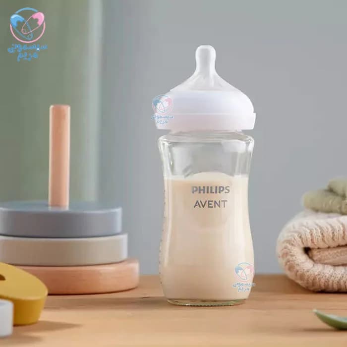 شیشه شیر نچرال ضد چکه 240 میل پیرکس اونت Avent — تصویر ۴
