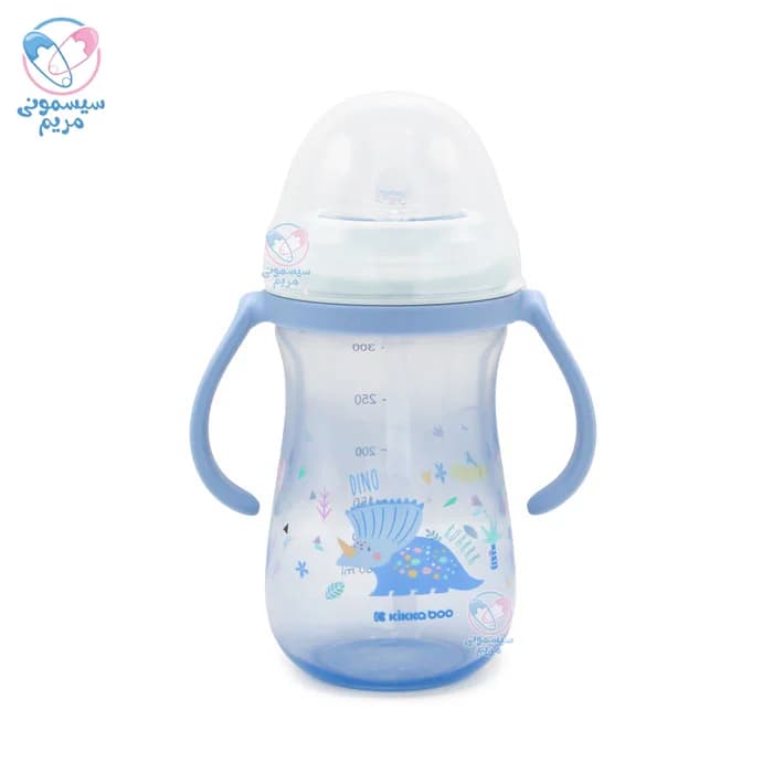 لیوان دسته دار و نی دار 300 میل Dino کیکابو Kikkaboo — تصویر ۳