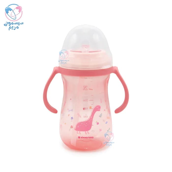 لیوان دسته دار و نی دار 300 میل Dino کیکابو Kikkaboo — تصویر ۵