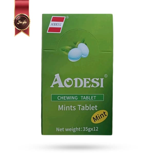 قرص خوشبو کننده دهان آودسی Aodesi مدل با طعم نعنا Mint پک 12 تایی (اورجینال)