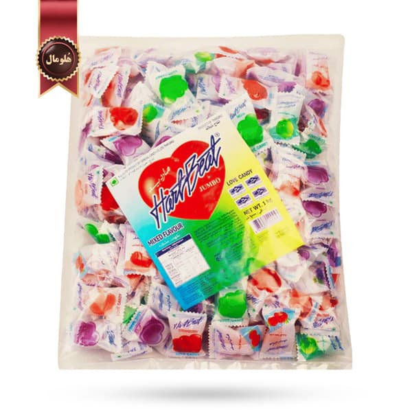 آبنبات‌ عشق هارتبیت hartbeat مدل مخلوط طعم‌ها Mixed Flavor یک کیلویی (اورجینال)
