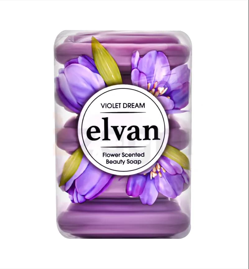 صابون الوان Elvan رنگ بنفش مدل Violet Dream