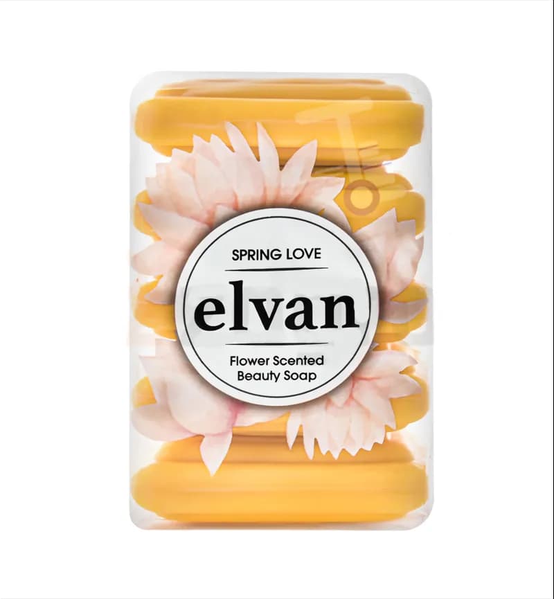 صابون الوان Elvan رنگ نارنجی مدل Spring Love