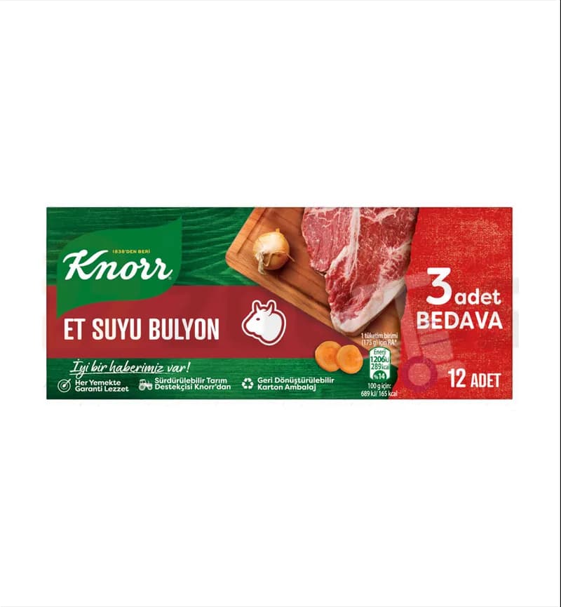 عصاره گوشت کنور Knorr بسته 12 عددی