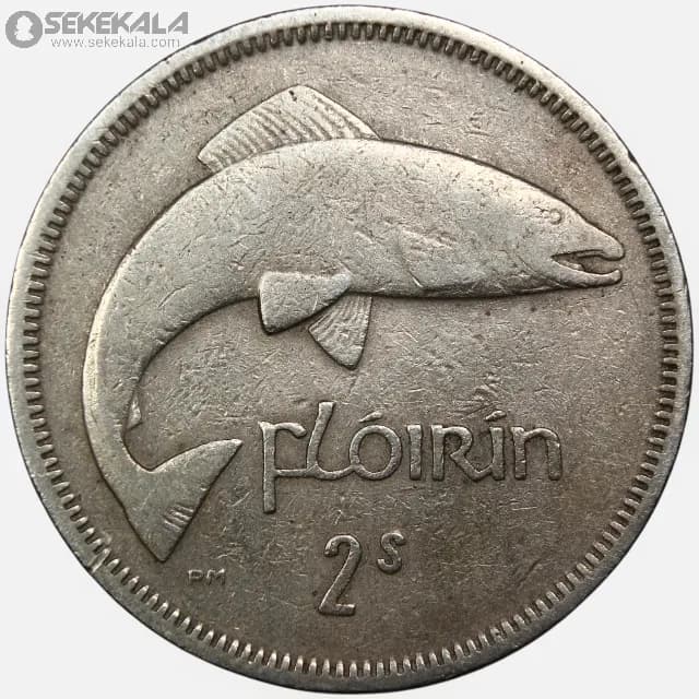 سکه 2 شیلینگ (فلورین) کمیاب ایرلند 1963