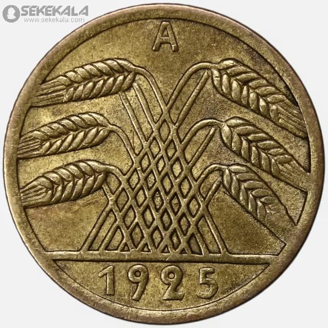 سکه 5 رایش فنیگ 1925 A (جمهوری وایمار) — تصویر ۲