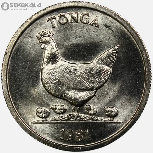 سکه 5 سنیتی کمیاب تونگا 1981 (UNC)(FAO)
