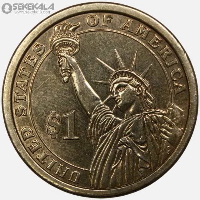 سکه 1 دلار ریاست جمهوری آمریکا 2007 (جرج واشنگتن) — تصویر ۲