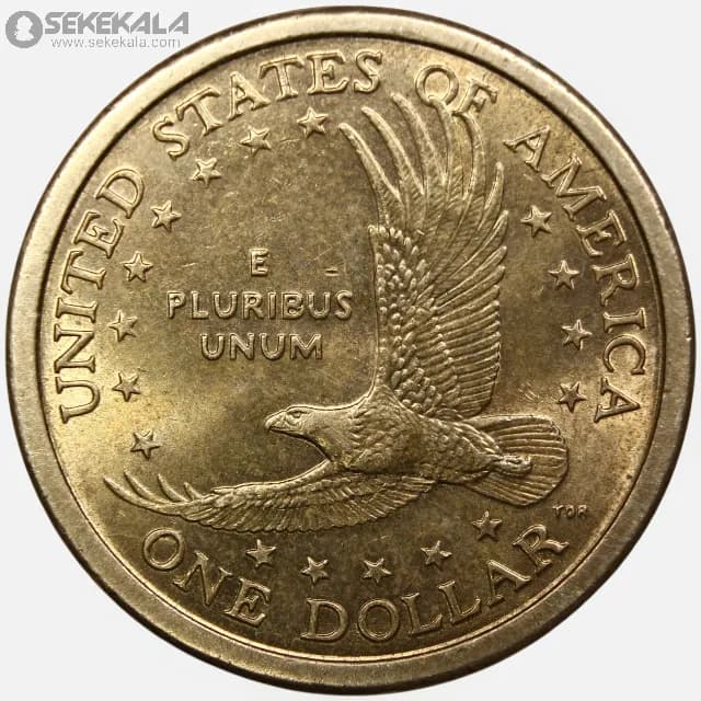 سکه 1 دلار آمریکا 2000 D (ساکاگاوا)(AU) — تصویر ۲
