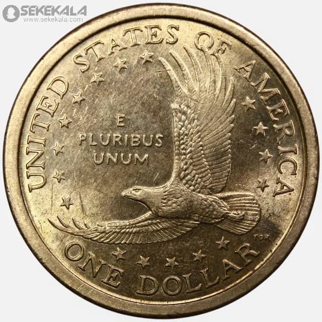 سکه 1 دلار آمریکا 2000 D (ساکاگاوا)(UNC) — تصویر ۲