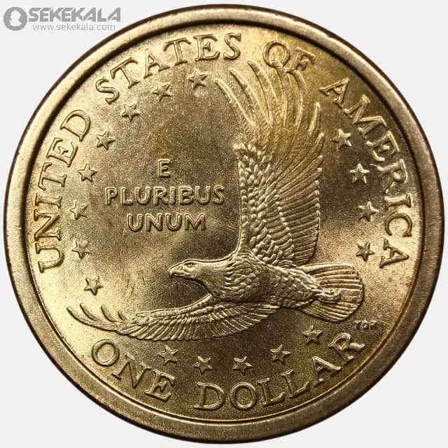 سکه 1 دلار آمریکا 2000 P (ساکاگاوا)(+AU) — تصویر ۲