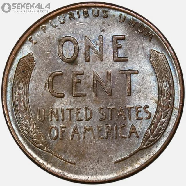 سکه 1 سنت قدیمی لینکلن آمریکا 1956 D(کیفیت UNC) — تصویر ۲
