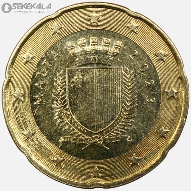 سکه 20 سنت یورو کمیاب مالت 2023 (UNC)