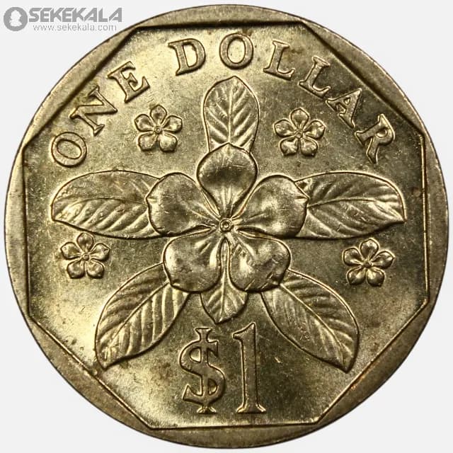 سکه 1 دلار سنگاپور 1989 (AU)