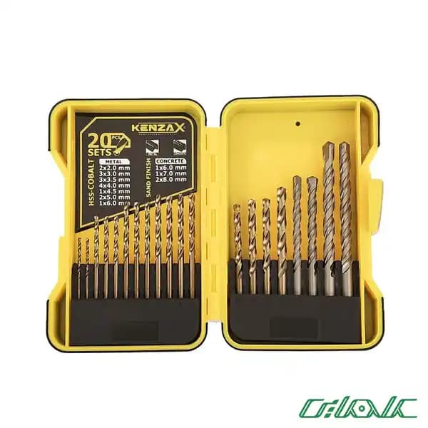 ست مته کبالت و الماسه کنزاکس مدل KDB-120 (20 عددی)