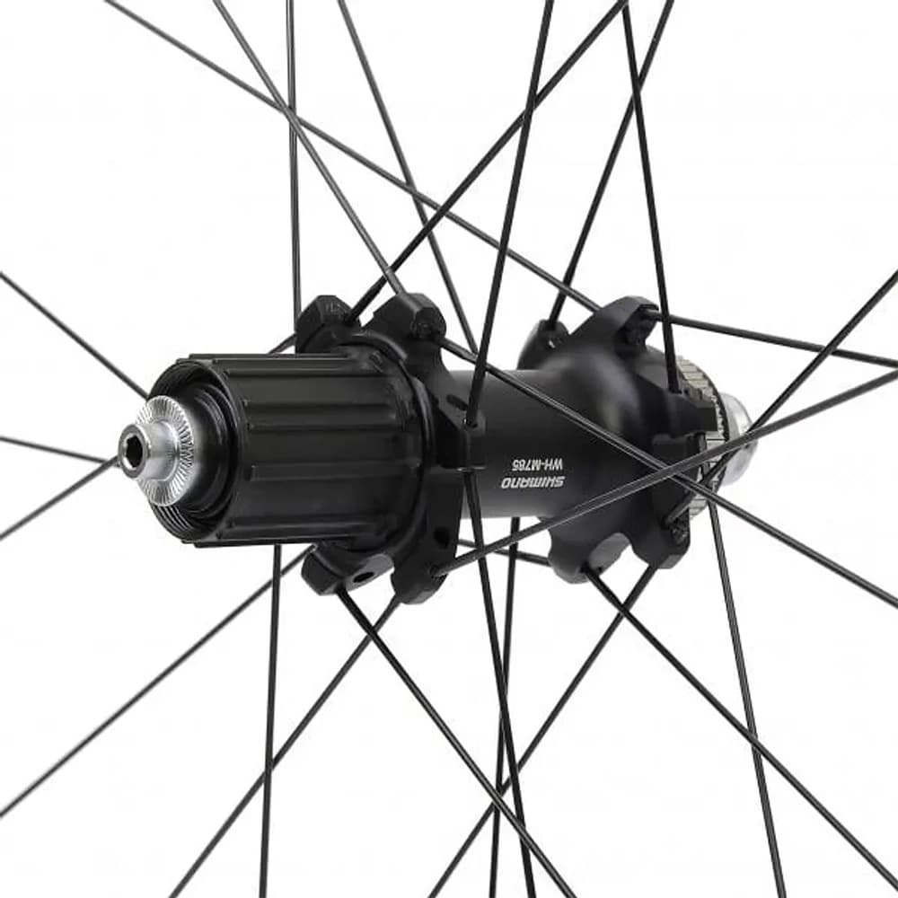 طوقه(رینگ) کامل جلو و عقب دوچرخه شیمانو مدل shimano deore xt wh-m785 24H سایز 26 — تصویر ۳