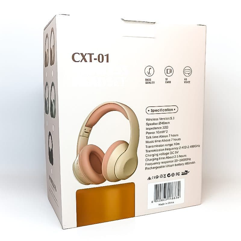 هدفون بلوتوثی CXT-01 | رم و AUX خور — تصویر ۳