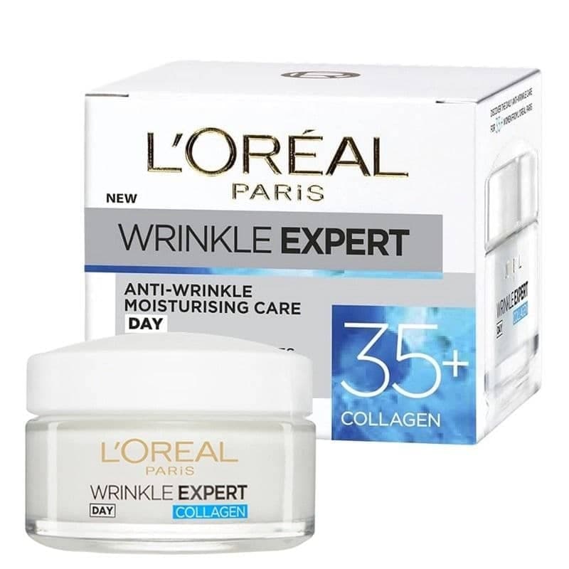 کرم روز ضد چروک و آبرسان کلاژن +35 سال لورال‌پاریس LOREAL Paris مدل Wrinkle Expert حجم 50 میل — تصویر ۲