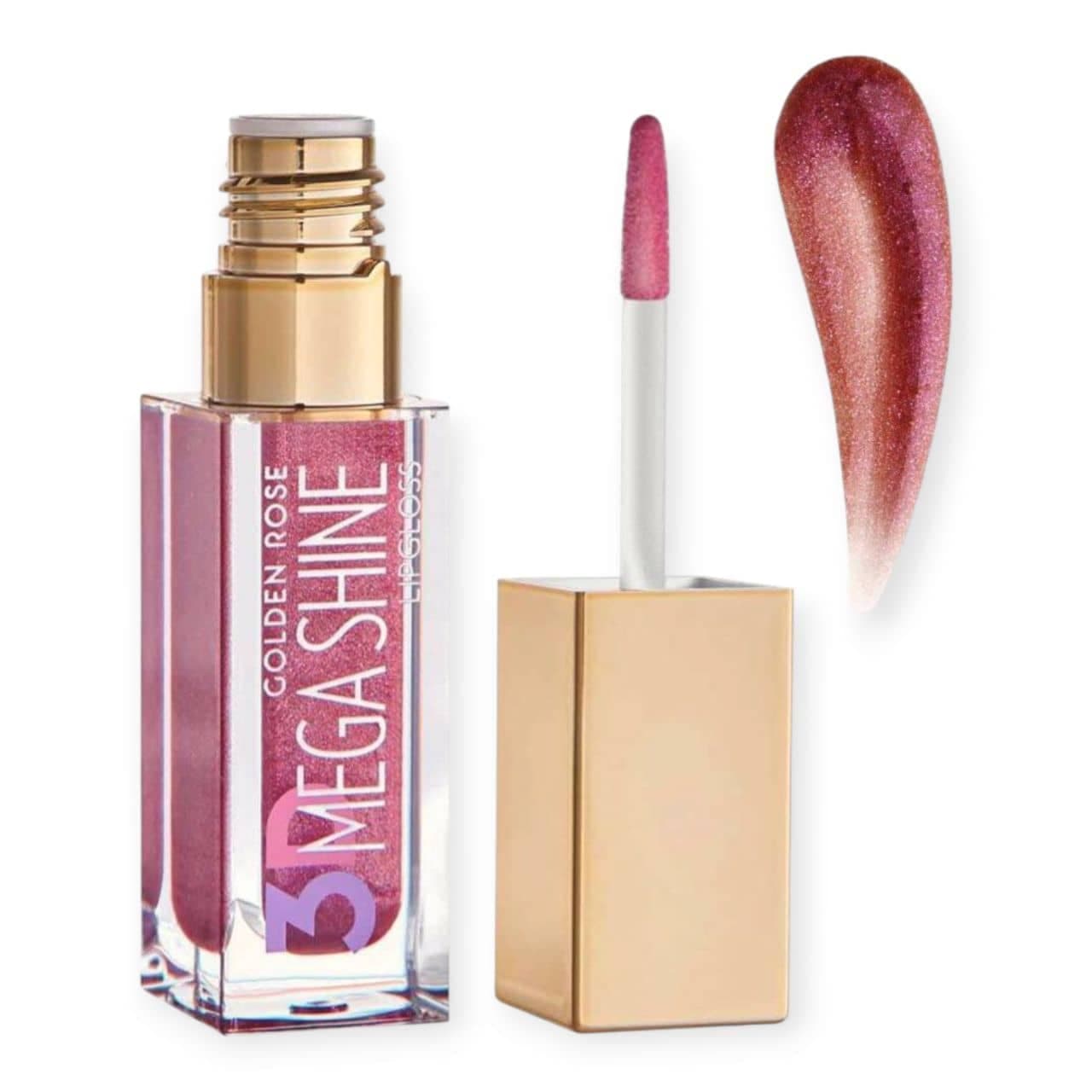 رژ لب مایع براق مگاشاین گلدن‌رز GOLDENROSE مدل 3D Mega Shine همه شماره ها