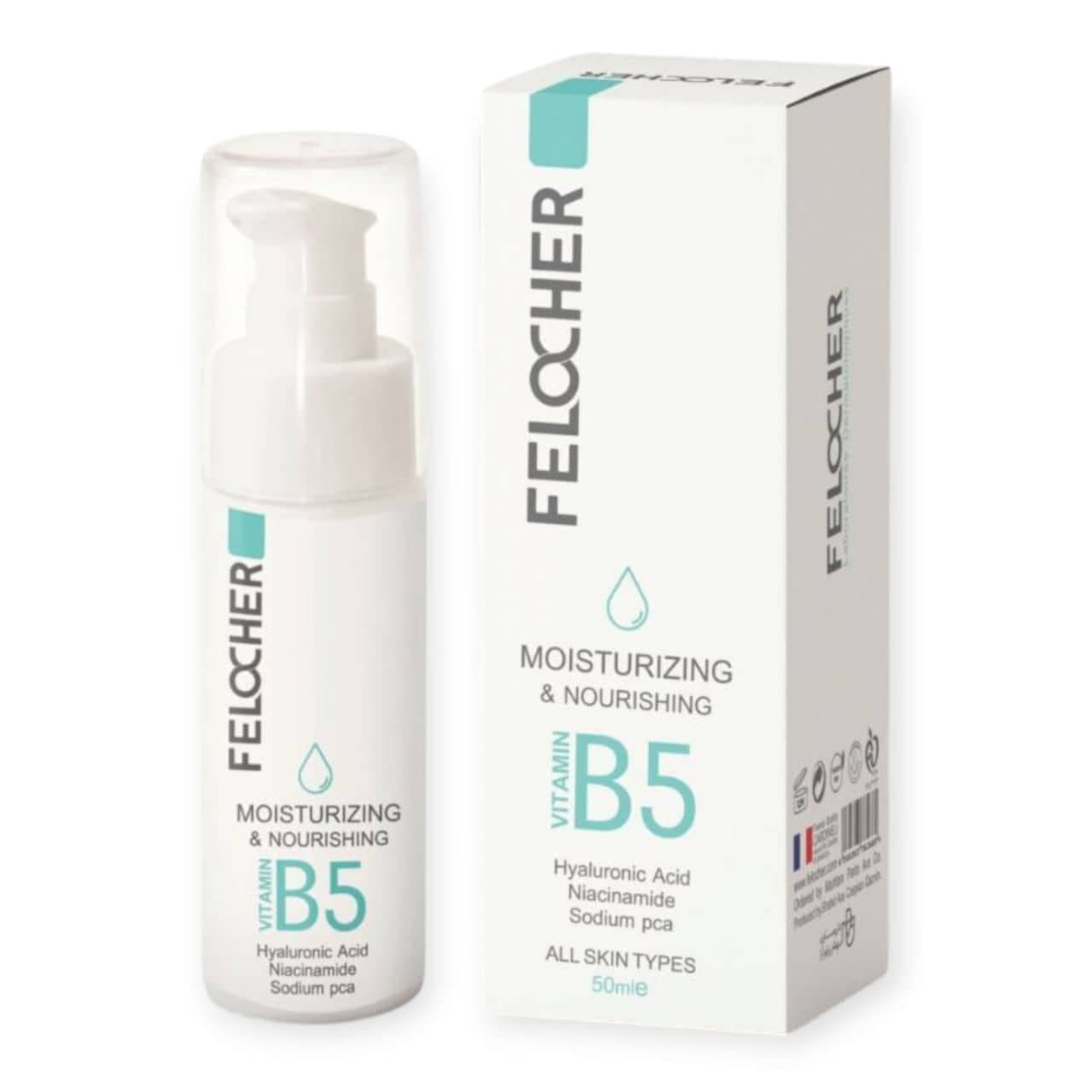 کرم آبرسان و مغذی فلوچر FELOCHER مدل Vitamin B5 حجم 50 میل