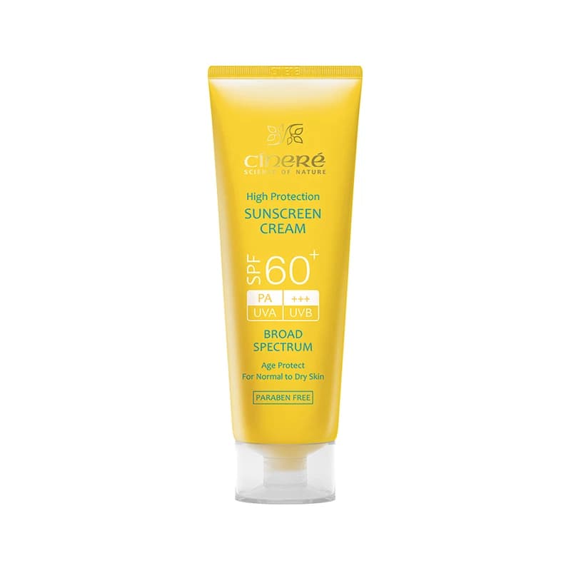 کرم ضد آفتاب بدون رنگ سینره SPF60 مناسب انواع پوست 50 میل