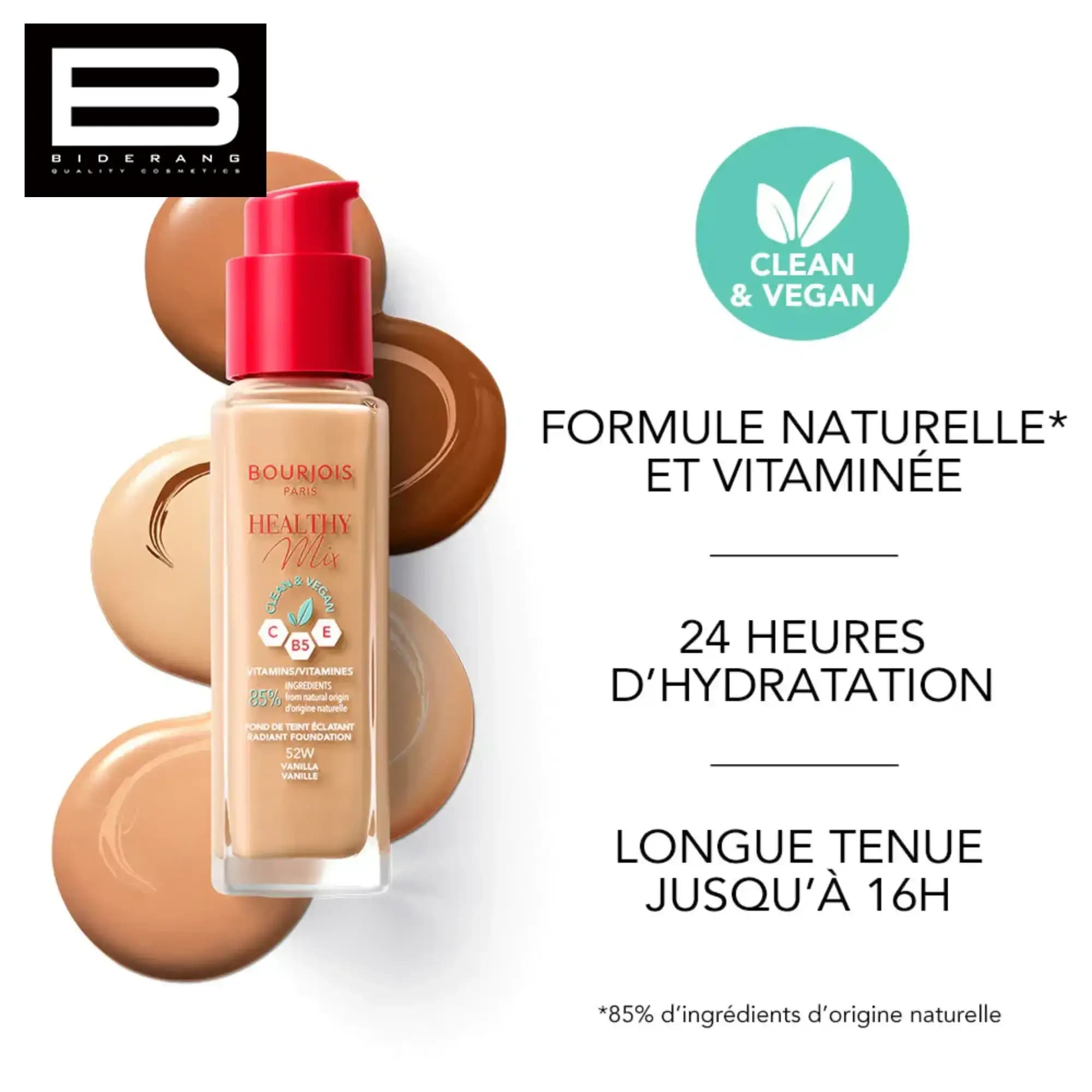 کرم پودر بورژوا مدل هلثی میکس مناسب پوست خشک حجم 30ml — تصویر ۴