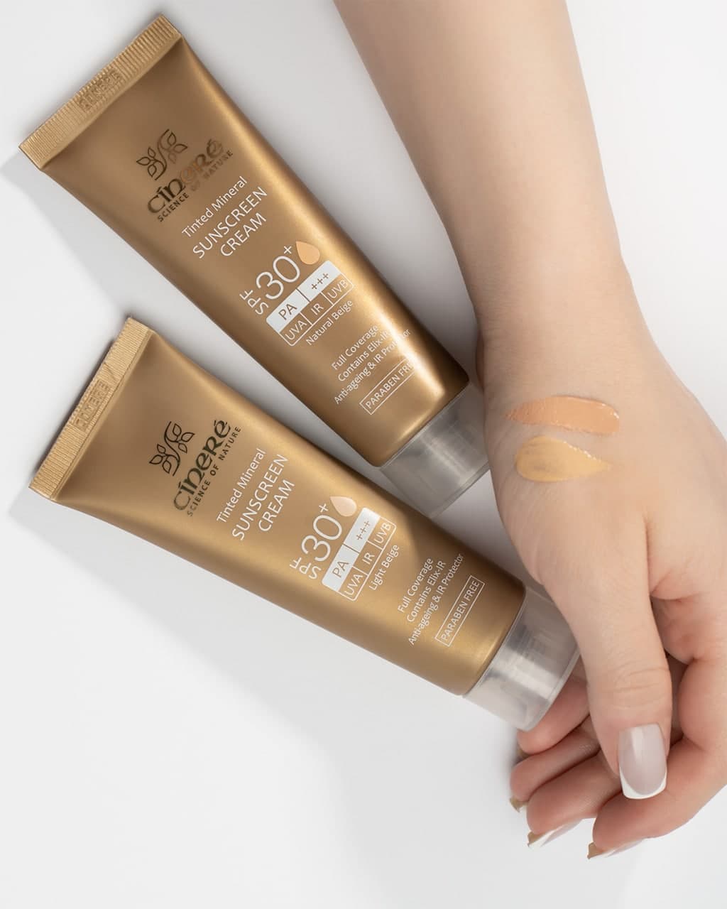 کرم ضد آفتاب رنگی سینره SPF30 مناسب پوست حساس تا خشک حجم 50 میل — تصویر ۲