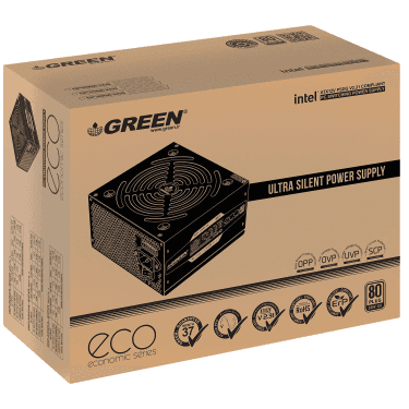 پاور 400W گرین مدل GP400A-ECO Rev3.1 — تصویر ۶