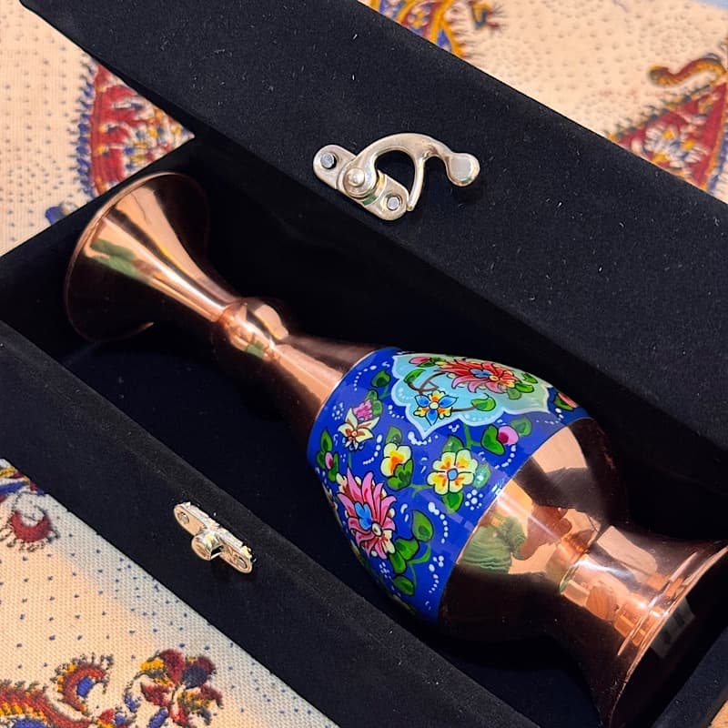 گلدان مسی 20 سانتی مدل پرداز به همراه جعبه فانتزی — تصویر ۴