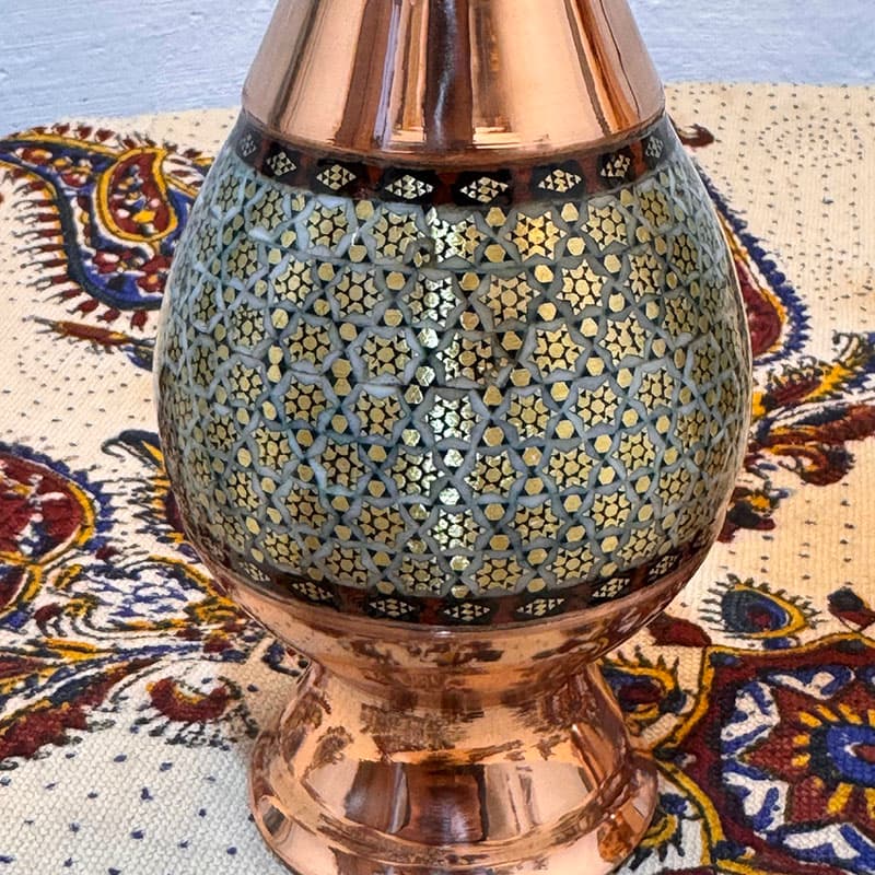 ست هدیه جفت گلدان خاتم کاری سایز 20 — تصویر ۲